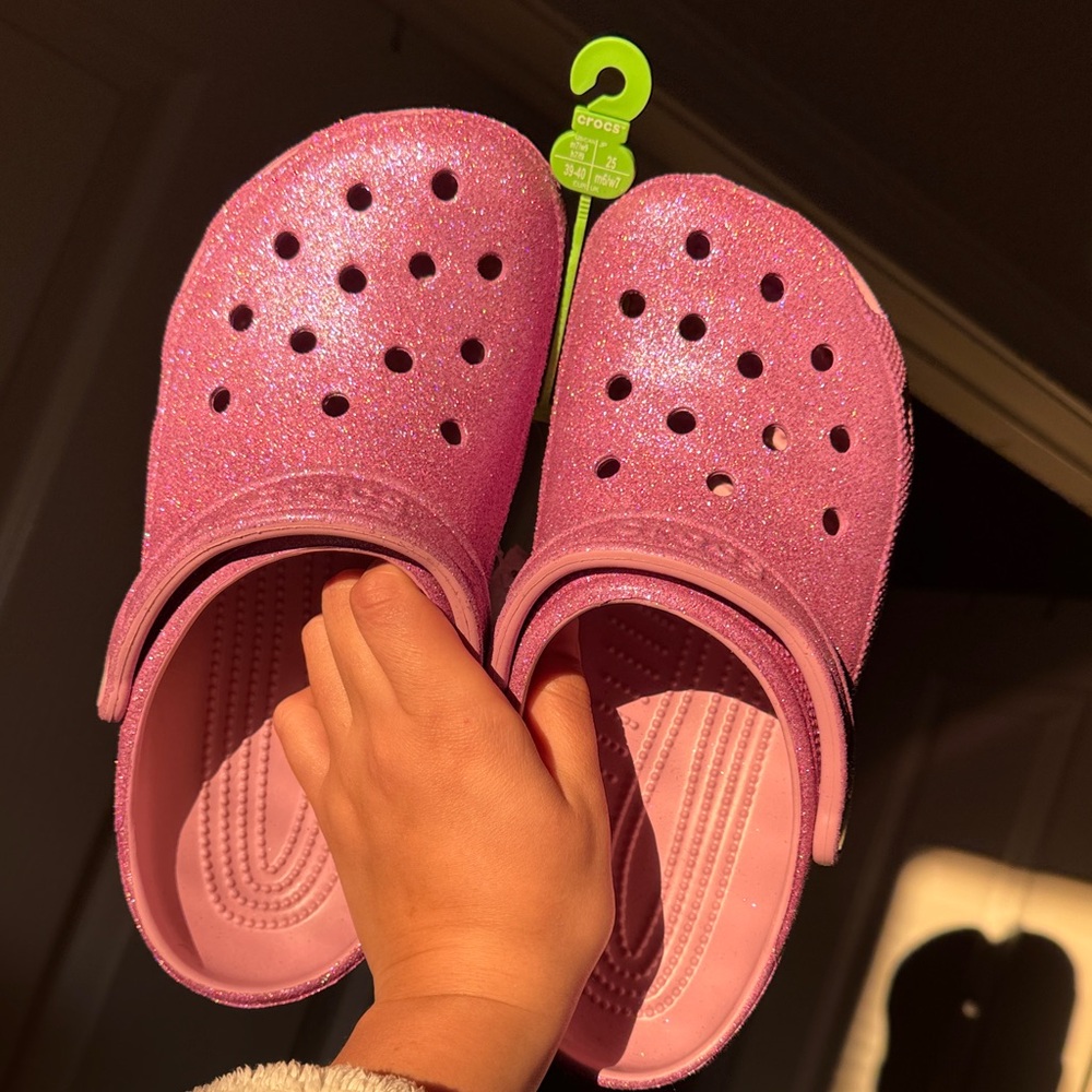 CROCS Sparkly Pink
